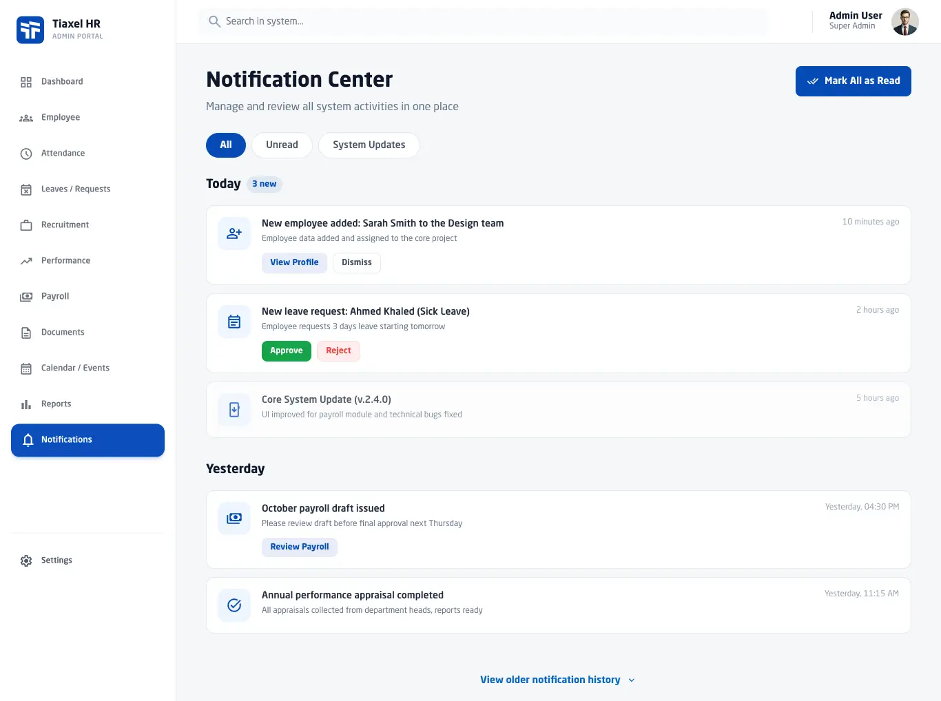 Notifications
